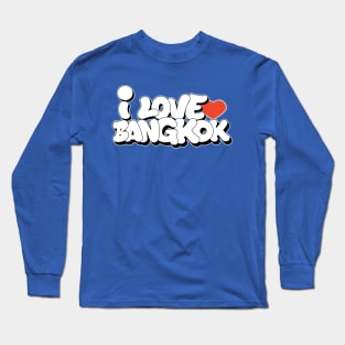 I love Bangkok graffiti letters style Long Sleeve T-Shirt